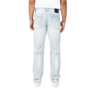 Smoke Rise Men's Straight Fit Palermo Blue Denim Jeans